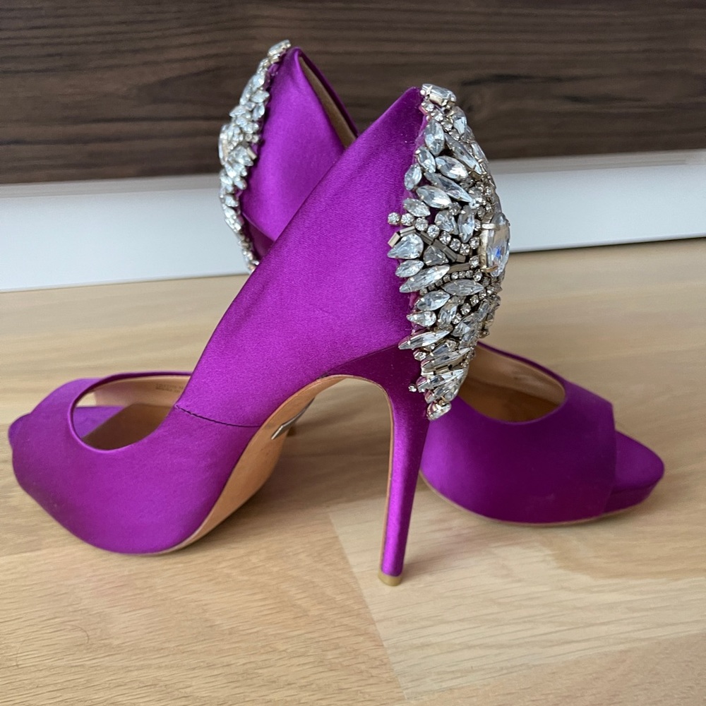 Badgley Mischka satin evening shoes 36.5